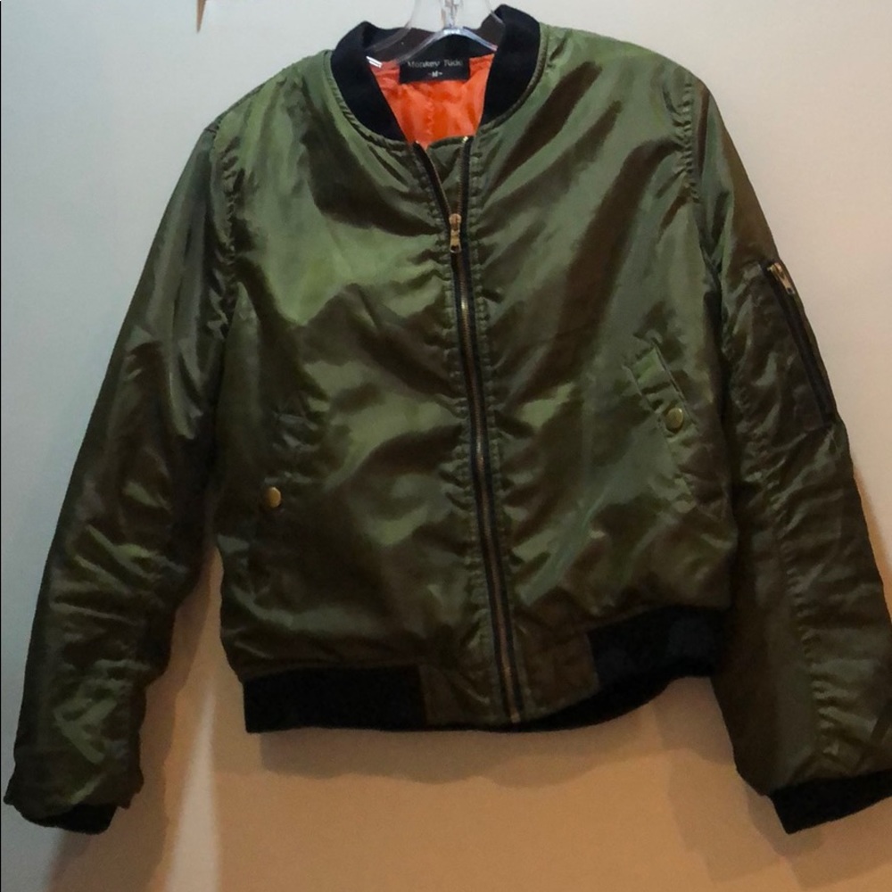 Green bomber jacket